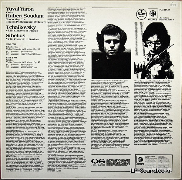 TCHAIKOVSKY & SIBELIUS CONCERTOSYUVAL YARON VIOLINPYE QUAD ST