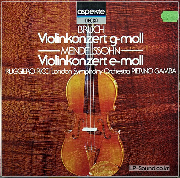 MENDELSSOHN & BRUCH VIOLIN  RICCI  6.42222 AH