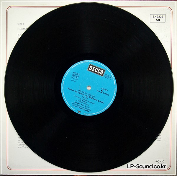 MENDELSSOHN & BRUCH VIOLIN  RICCI  6.42222 AH