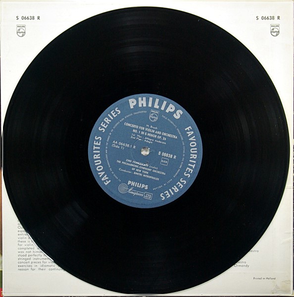 ZINO FRANCESCATTI VIOLIN CONCERTO BRUCH WIENIAWSKI PHILIPS MINIGROOVE