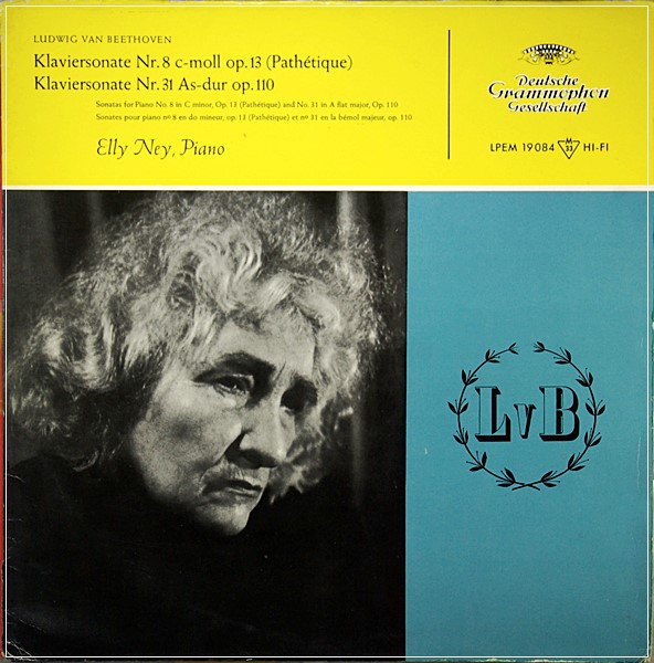 BEETHOVEN PIANO SONATAS NO.8/31 / ELLY NEY  19084 LPEM