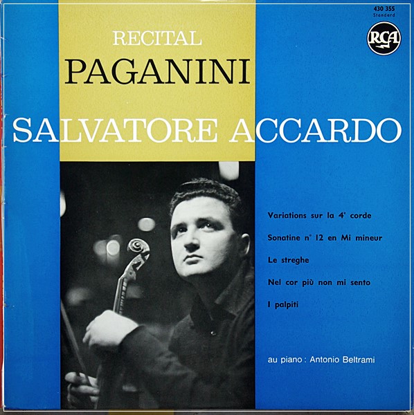SALVATORE ACCARDO RECITAL ? PAGANINI VARIATION, SONATINE  RCA 430.355
