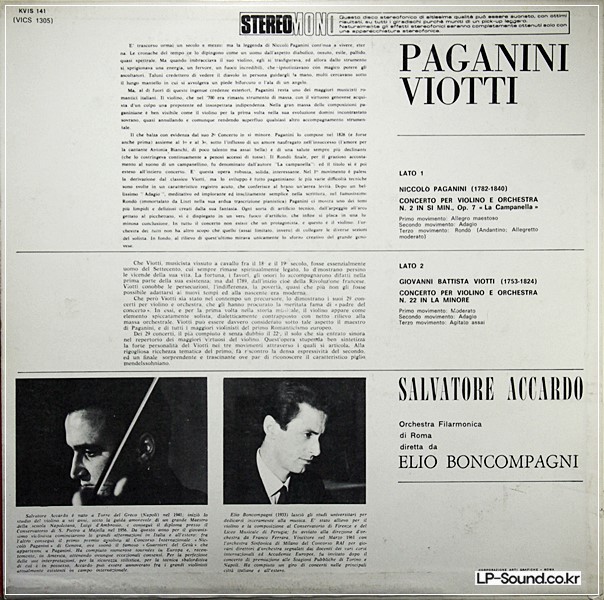 PAGANINI VOTTI VILOIN CONCERTO RCA KVIS 141