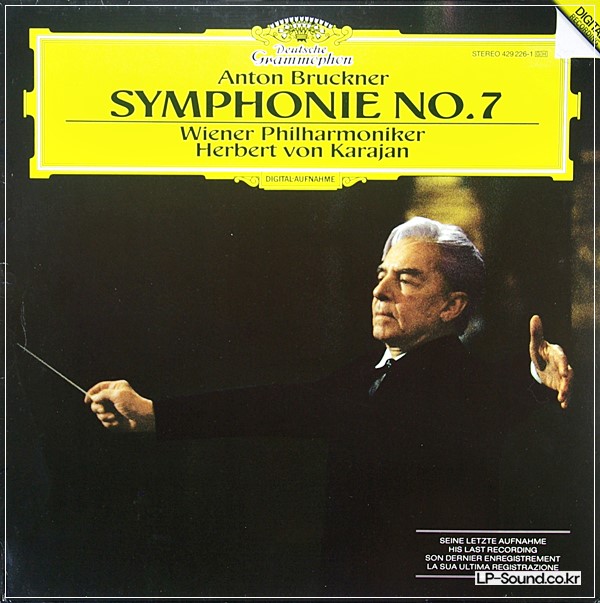BRUCKNER SYMPHONY 7 KARAJAN HIS LAST RECORDING 1990 DG DIG 429 226-1