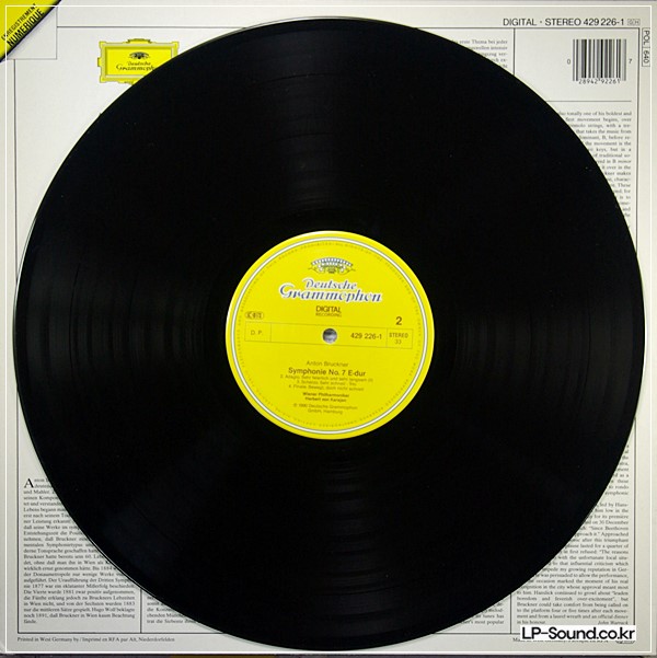 BRUCKNER SYMPHONY 7 KARAJAN HIS LAST RECORDING 1990 DG DIG 429 226-1