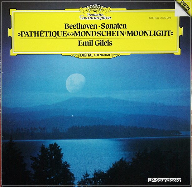 BEETHOVEN: PIANO SONATA NO. 14/13/8- EMIL GILELS DG DIGITAL STEREO