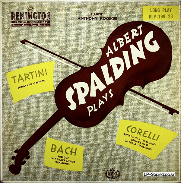 REMINGTON RLP 199-23 BACH CORELLI TARTINI SNTS & PRELUDE *ALBERT SPALDING