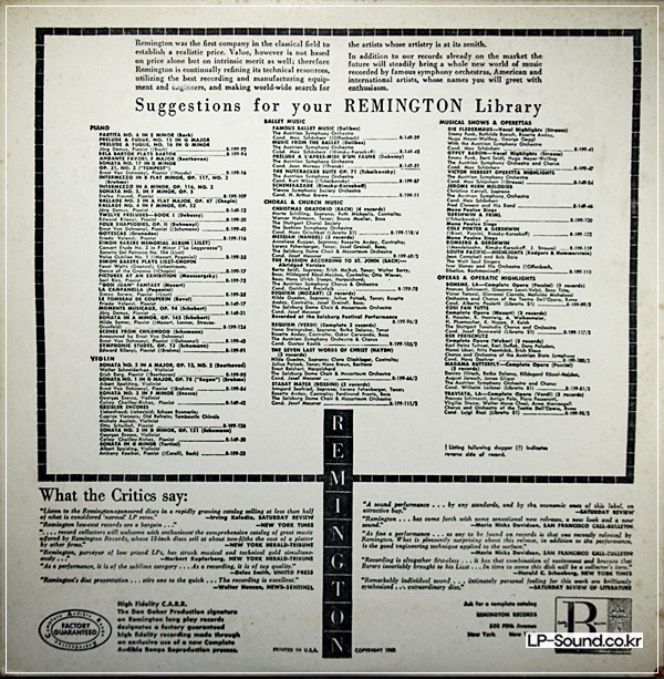 REMINGTON RLP 199-23 BACH CORELLI TARTINI SNTS & PRELUDE *ALBERT SPALDING