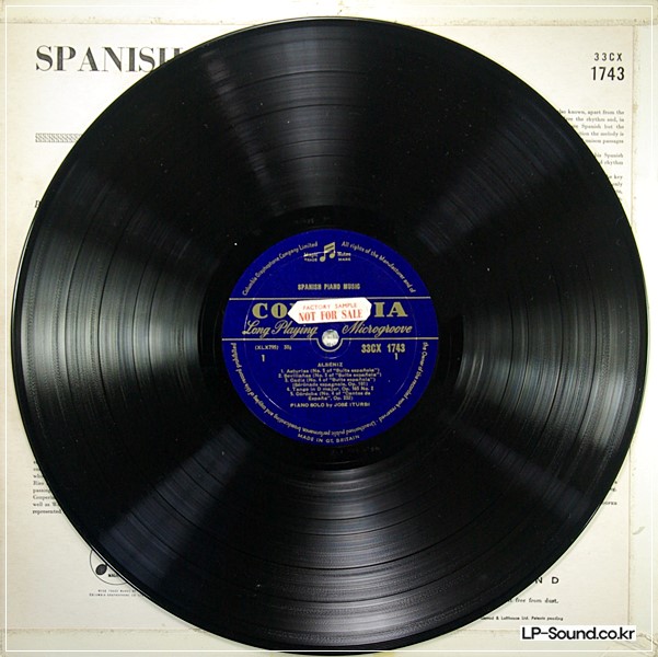 ALBENIZ GRANADOS SPANISH PIANO MUSIC JOSE ITURBI   33CX 1743