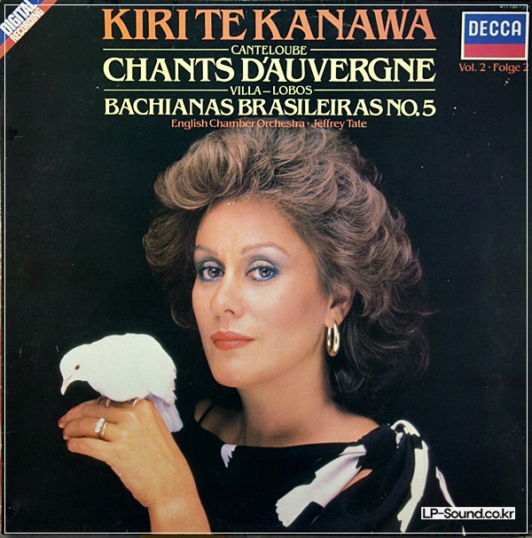 KIRI TE KANAWA CANTELOUBE CHANTS D'AUVERGNE VILLA-LOBOS LONDON 411 730-1