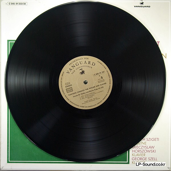MOZART 15 VIOLIN SONNATA SZIGETI, HORSZOWSKI, SZELL VANGUARD 1C045 91333/38 STEREO, 6 LPS,