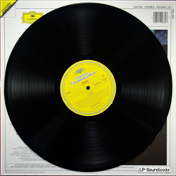 LISZT RICHARD STRAUSS FASSBAENDER LIEDER GAGE 419 238-1