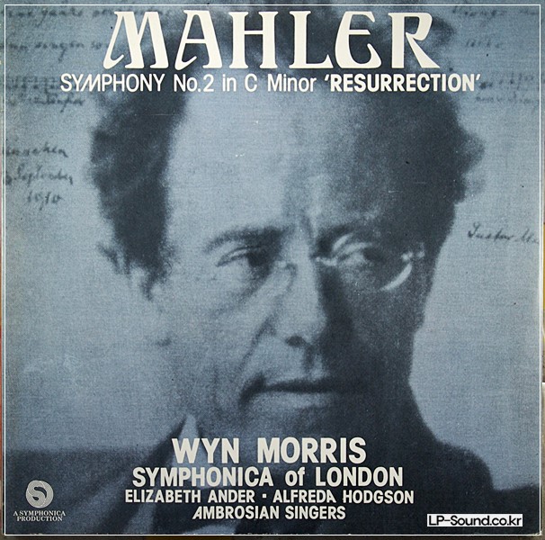 MAHLER SYM NO.2 AMBROSIAN SINGERS SYMPHONICA OF LONDON WYN MORRIS 2LP