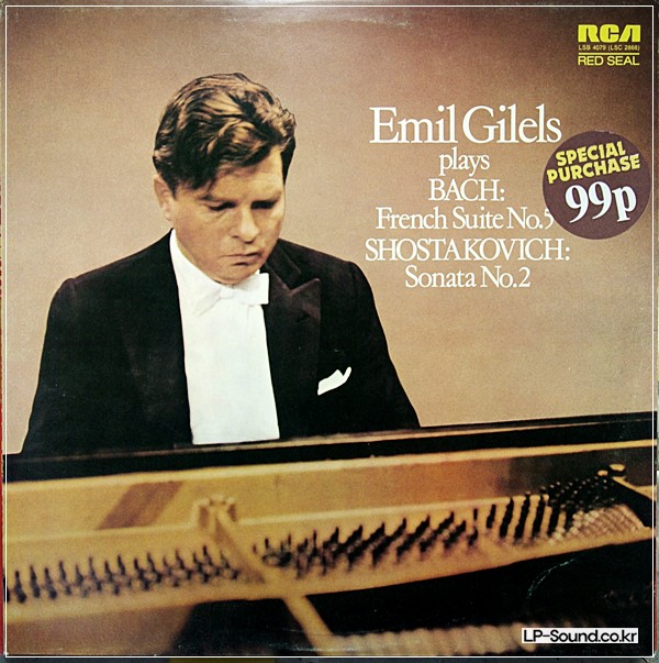 JOHANN SEBASTIAN BACH , DMITRI SHOSTAKOVICH , EMIL GILELS - FRENCH SUITE NO.5 /