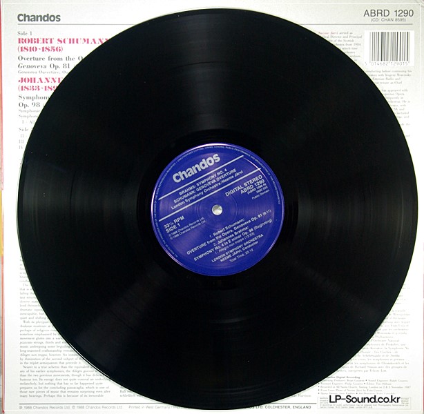 BRAHMS SYMPHONY NO.4 LONDON SYMPHONY ORCHESTRA NEEME JARVI ABRD 1290