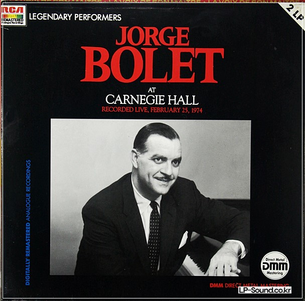 JORGE BOLET AT CARNEGIE HALL RECORDED LIVE, FEBRUARY 25,1974 RCA  2LP