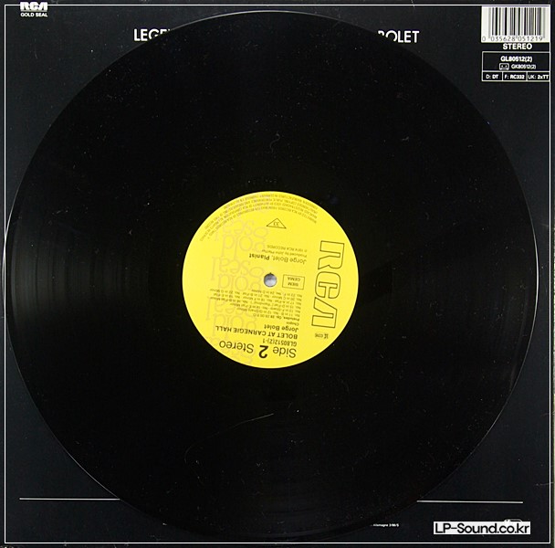 JORGE BOLET AT CARNEGIE HALL RECORDED LIVE, FEBRUARY 25,1974 RCA  2LP