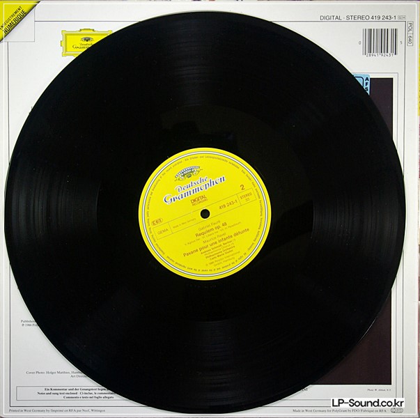 FAURE REQUIEM RAVEL PAVANE GIULINI BATTLE DGG 419 243-1