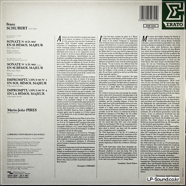 MARIA JOAO PIRES ERATO DIGITAL SCHUBERT STEREO  ERATO
