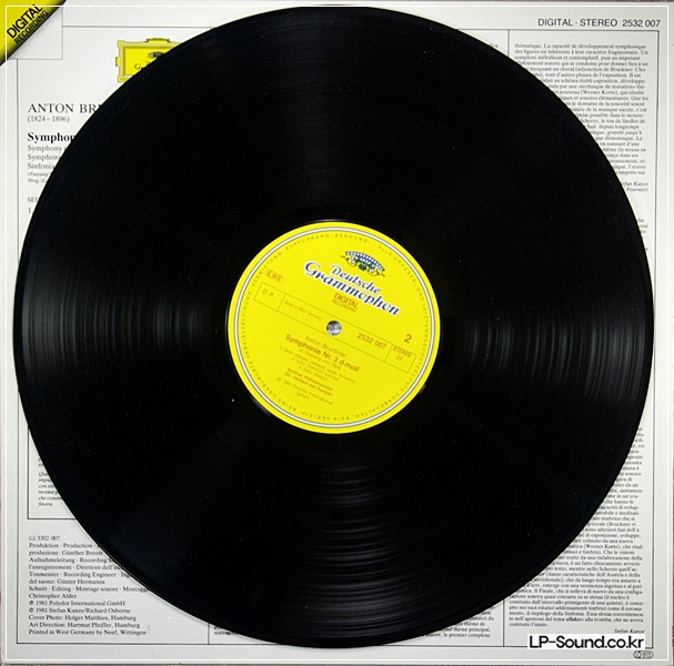 BRUCKNER SYMPHONY NO.3  KARAJAN   DG 2532 007