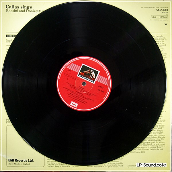 MARIA CALLAS SINGS ROSSINI AND DONIZETTI ARIAS  ASD 3984