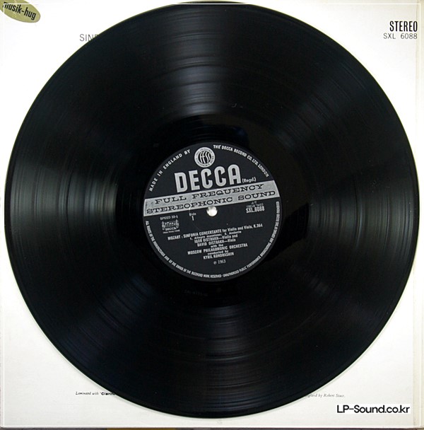 MOZART SINFONIA CONCERTANTE /DUO*DAVID /IGOR OISTRAKH SXL 6088