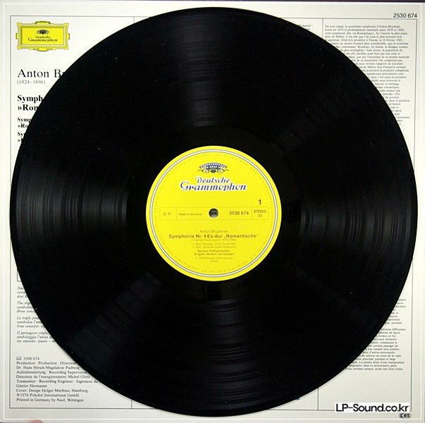 BRUCKNER SYMPHONIE NO. 4 *BPO KARAJAN*DGG SLPM 2530 674