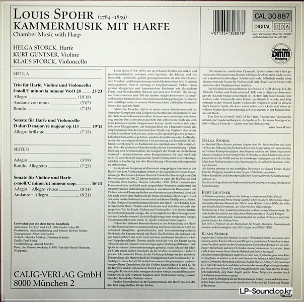 LOUIS SPOHR  CHAMBER MUSIC WITH HARP  CAL 30887