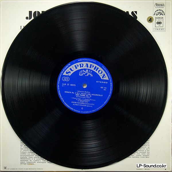 BRAHMS CELLO SONATAS NAVARRA /SUPRAPHON SUA ST 50375 STEREO