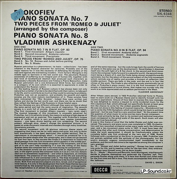 PROKOFIEV PIANO SONATAS NOS. 7 & 8  HKENAZY XL 6346