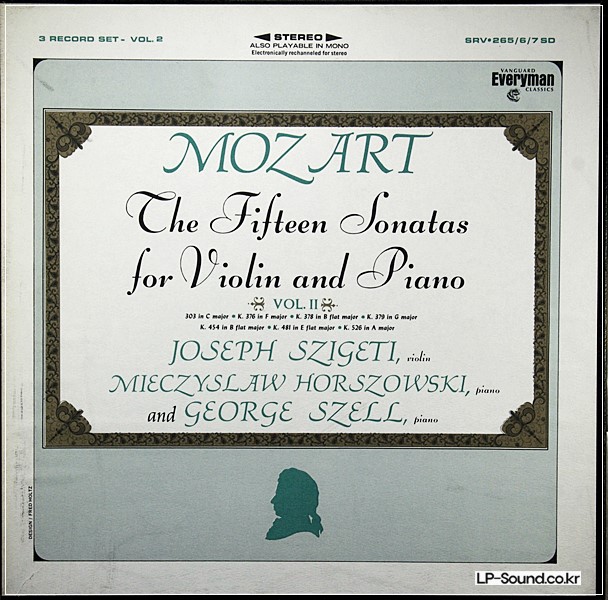 MOZART: THE SIXTEEN SONATAS FOR VIOLIN AND PIANO VOL .II