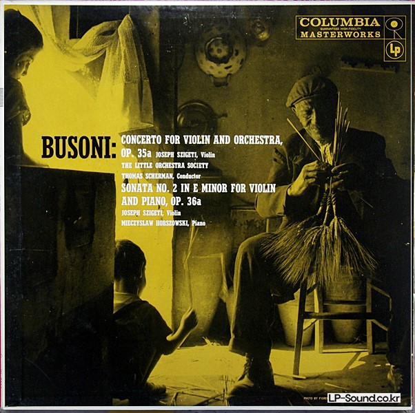 JOSEPH SZIGETI BUSONI VIOLIN LP MINT- ML 5224 MONO CBS USA 1957 RARE