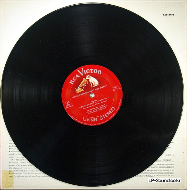 SIBELIUS CONCERTO HEIFETZ / WALTER HENDEL LIVING STREO /SD/ LSC 2435