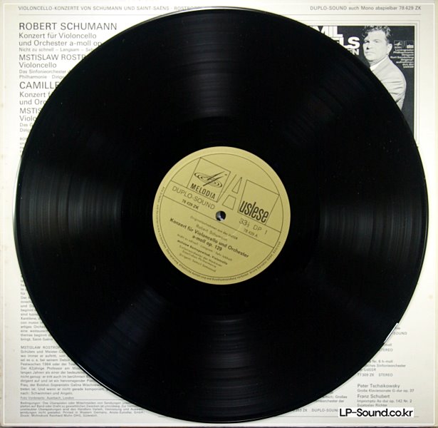 SCHUMANN & SAINT-SAENS CELLOKONZERTE ROSTROPOWITSCH EURODISC 78 429 ZK