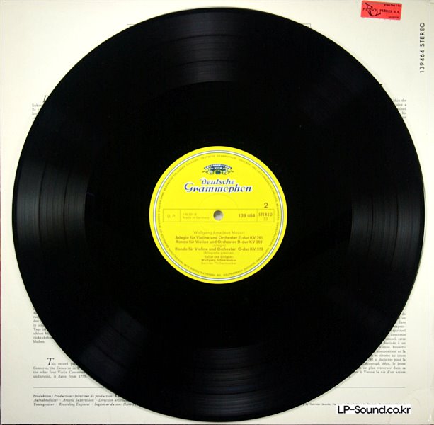 MOZART VIOLIN CONCERTO NO.1 SCHNEIDERHAN DGG SLPM 139 464