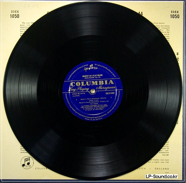SCHUMANN: QUINTET  BUDAPEST STRING QUARTET ORIG 33CX 1050