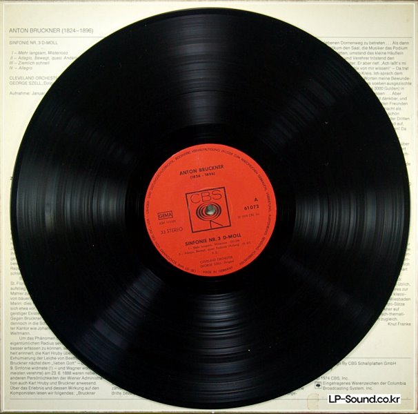 BRUCKNER, SYMPHONY NO. 3 GEORGE SZELL CLEVELAND GERMAN