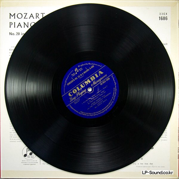MOZART PIANO CONCERTOS 20 & 23 ANNIE FISCHER  B/G 33CX 1686