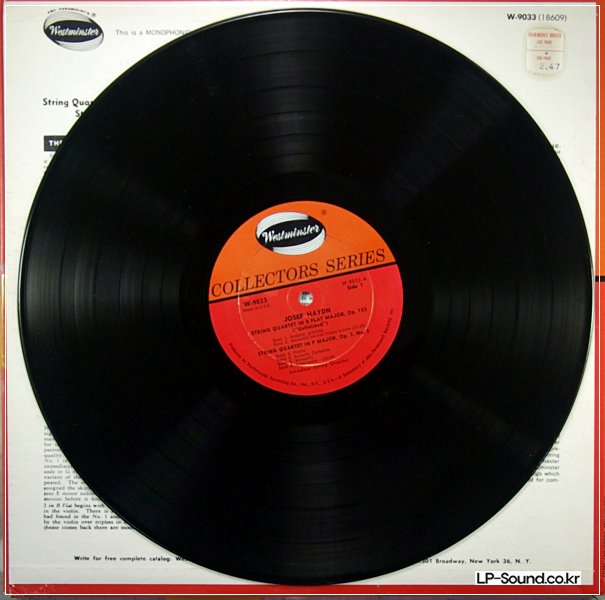 HAYDN TWO STRING QUARTETS / STRING TRIOS, OP. 53, NOS. 1, 2, 3 W-9033