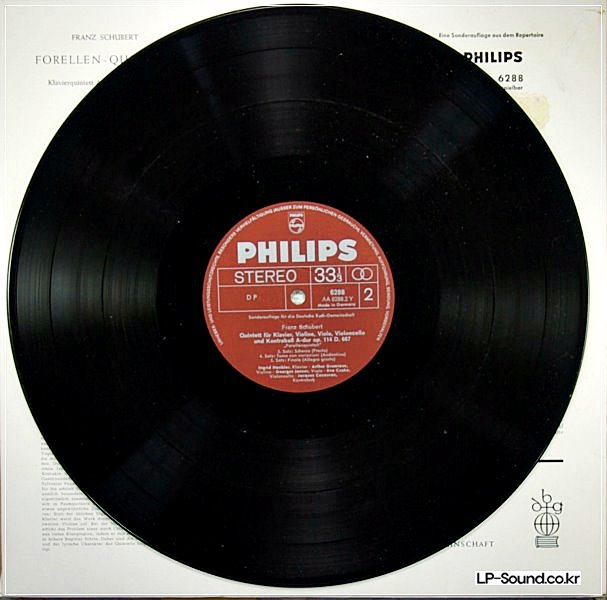 SCHUBERT FORELLEN-QUINTETT OP 114   PHILPS 6288