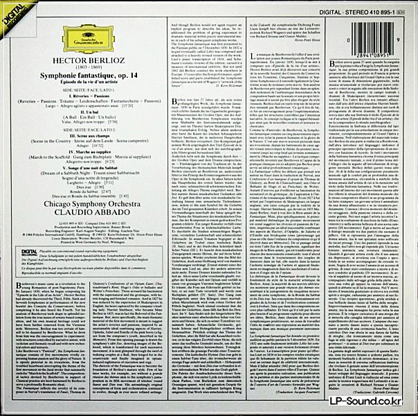 BERLIOZ - SYMPHONIE FANTASTIQUE ABBADO CHICAGO  DG 410 895-1