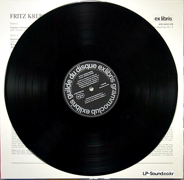 KREISLER,HENRYK SZERYNG PLAYS FRITZ KREISLER  EX LIBRIS PH 6859 529