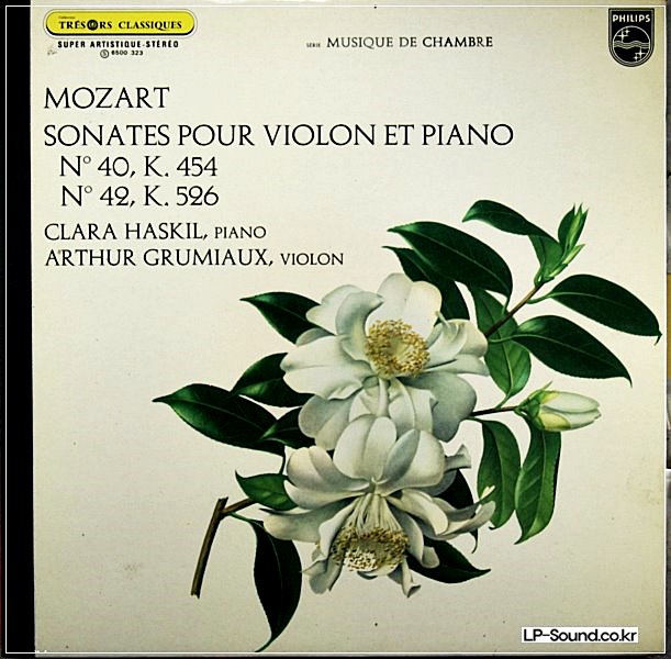 MOZART VIOLIN SONATA NO.40 NO.42 HASKIL GRUMIAUX PHILPS 6500 323
