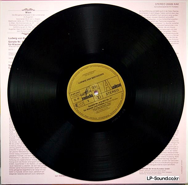 BEETHOVEN VIOLIN-SONATEN 5 & 9 IGOR OISTRAKH SERZALOWA EURODISC