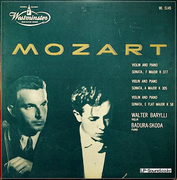 MOZART. VIOLIN SONATAS.WALTER BARYLLI. PAUL BADURA-SKODA WL 5145