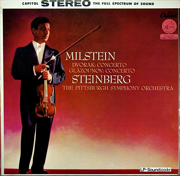 DVORAK GLAZOUNOV VIOLINNATHAN MILSTEIN CAPITOL STEREO  SP 8382