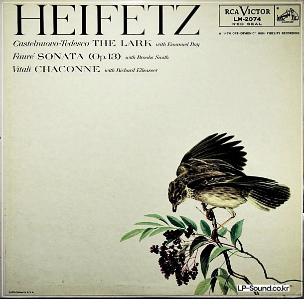 CASTELNUOVO-TEDESCO / FAURE / VITALI JASCHA HEIFETZRCA LM-2074