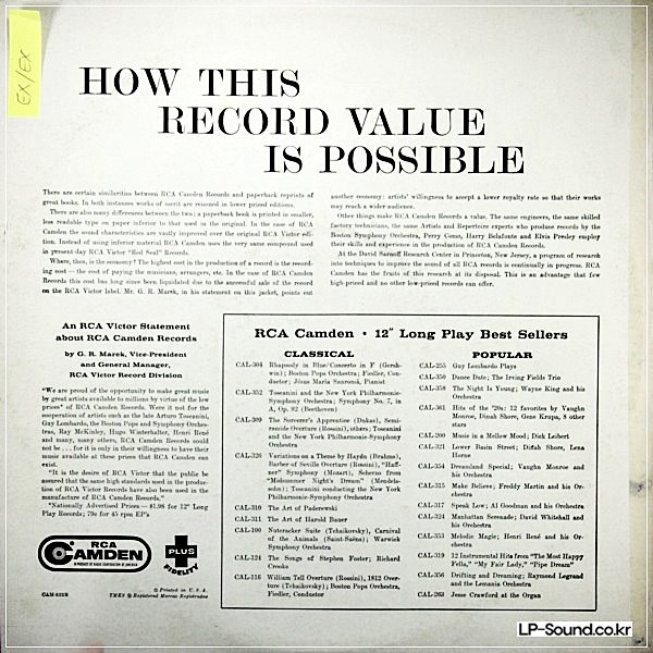 HE ART OF EMMANUEL FEUERMANNRCA CAL 292 RCA CAMDEN CAL-292