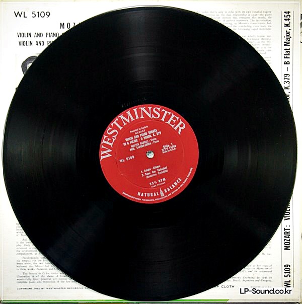 MOZART VIOLIN AND PIANO SONATAWALTER BARYLLIWL 5109 ED1