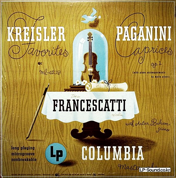 PAGANINI CAPRICES/KREISLER FAVORITES - ZINO FRANCESCATTI VIOLIN - ML 4219
